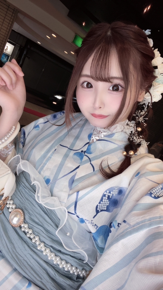 浴衣きたよ💙