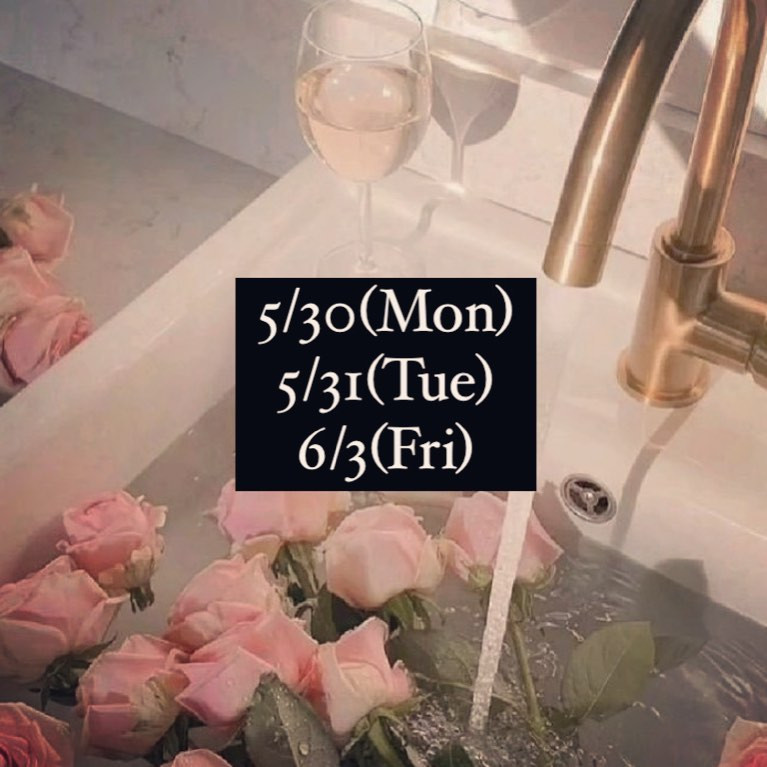 .
来週のシフトはこんな感じ！
ちょっと少なめだけど予定合う人は一緒に乾杯しよね～！🥂🙋‍♀️
.
ちなみにこの休みで部屋をめちゃくちゃ掃除して網戸つけたり(網戸無かったんかい)、ゴミカスレベルのエペモバをやったり、実家のうさぎのトリミングと健康診断をしに行ったりします！🙋‍♀️忙しい！(大声)(やかましい)
.
なんか片目が結膜炎になりそうな予感してるから来週もしコンタクト付けられなかったら誰か認識出来ないまま皆と話す事になると思うけど騙してテキーラ飲ませたりしないでね！！約束！！
文字よく見えなくて間