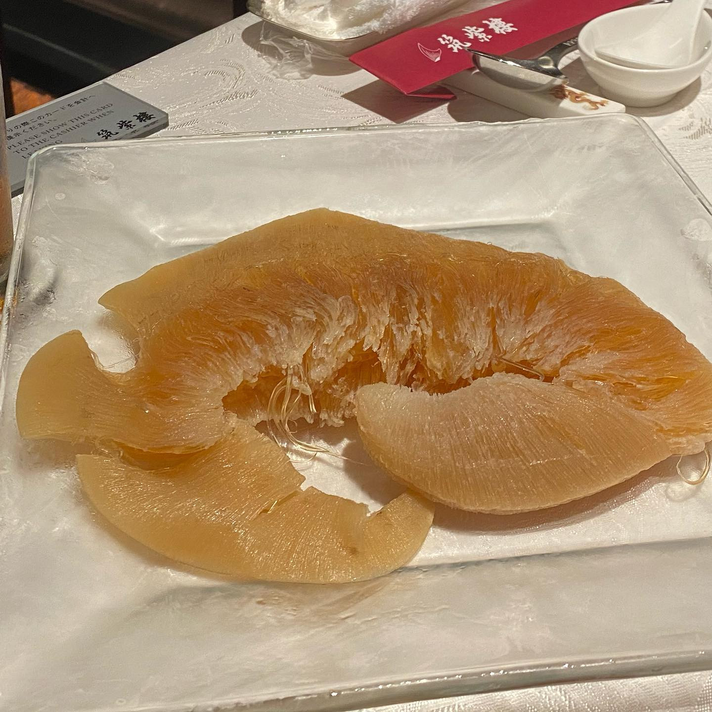 いつぞやかのやつ
お店の名前すぐ忘れちゃう人です。

フカヒレ大きかったー🥰

#中華 #銀座 #フカヒレ