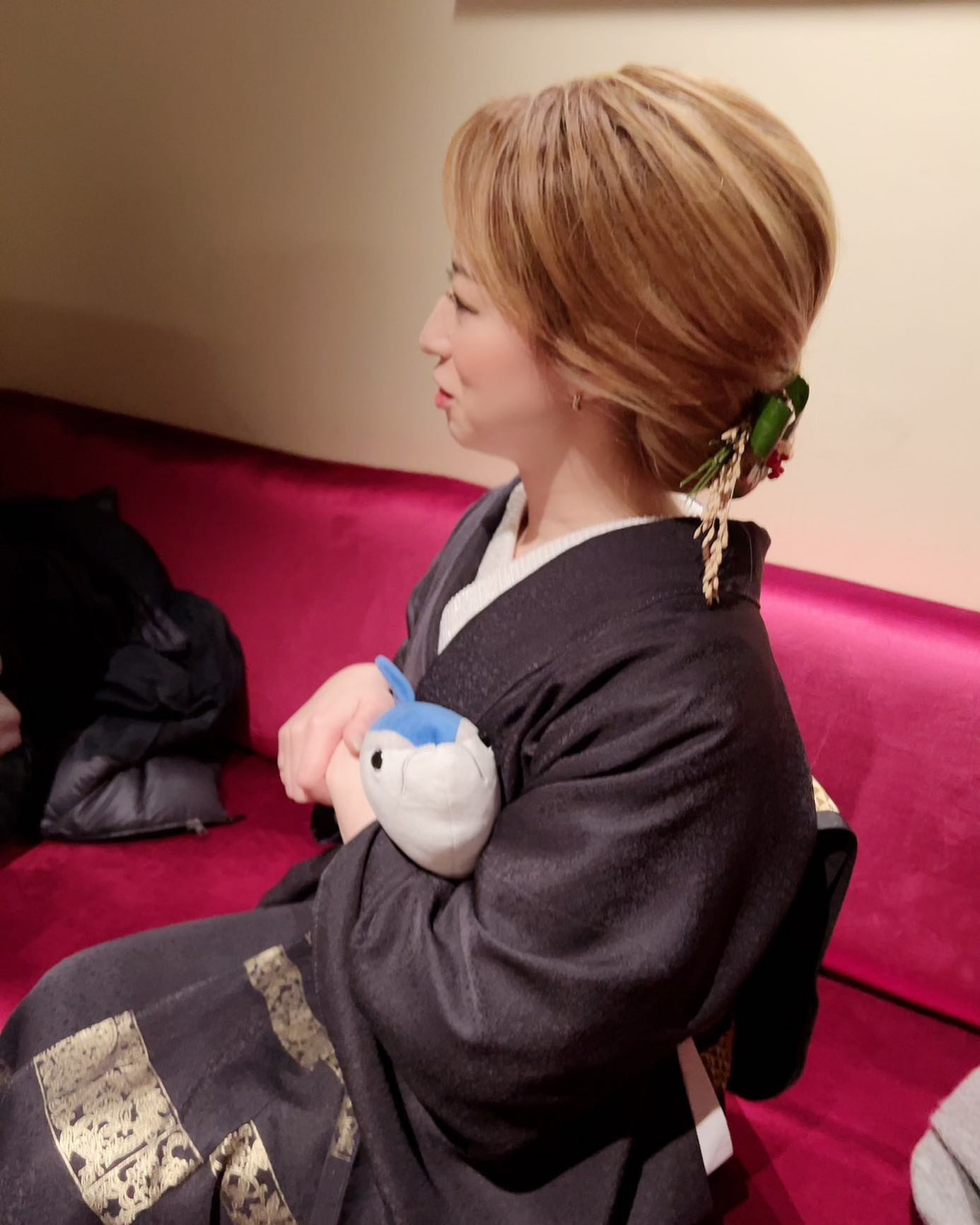 横っちょ。
#着物
#二重顎