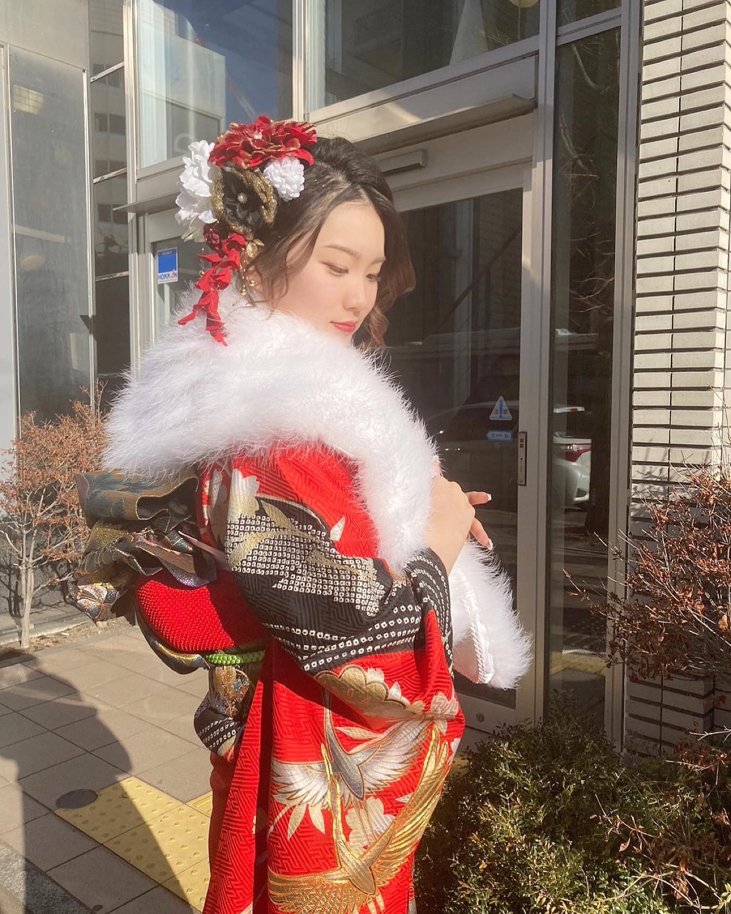 本日も出勤です🥺🤍

 #振袖  #振袖ヘア