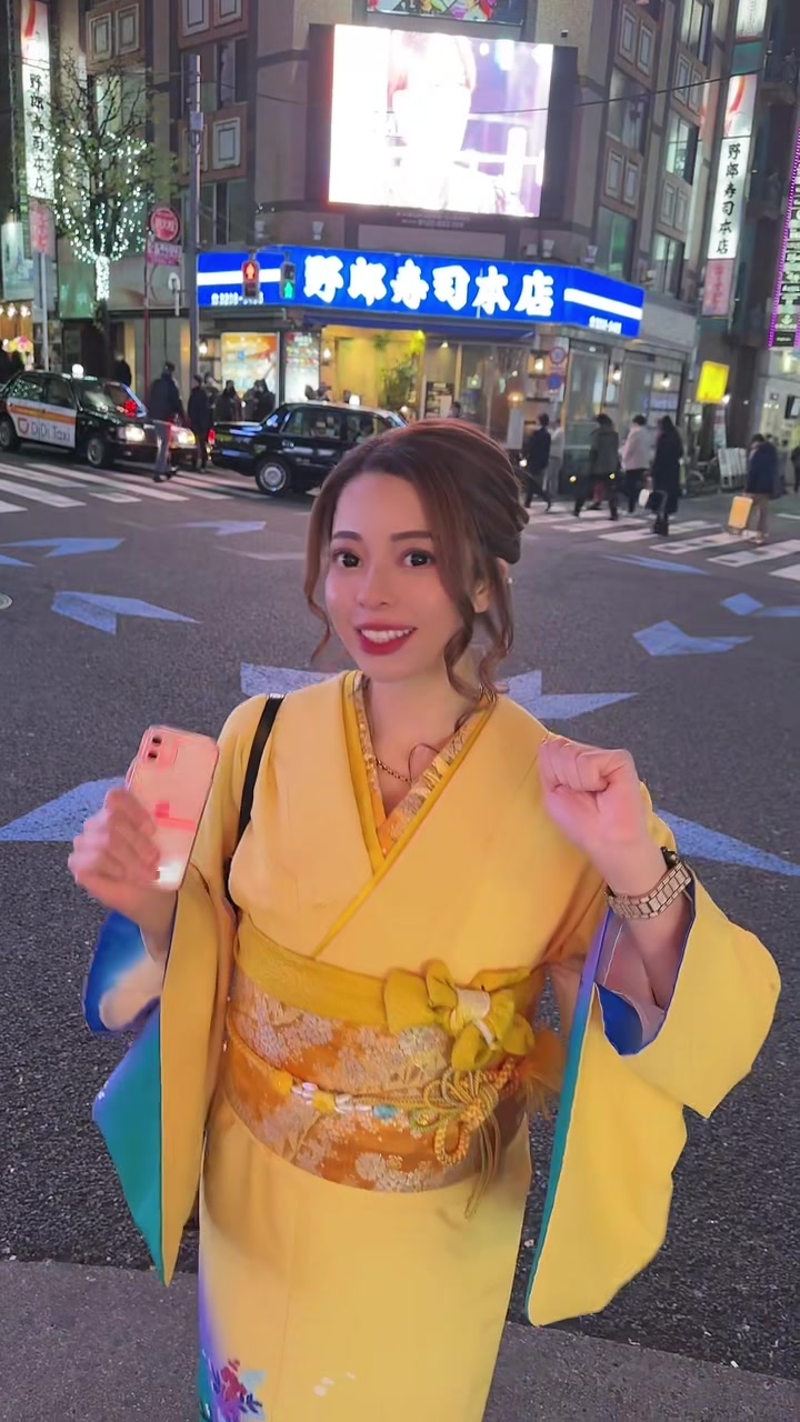 黄色の着物かわいくない？🥹❤️#おすすめ #着物 #キャバクラ