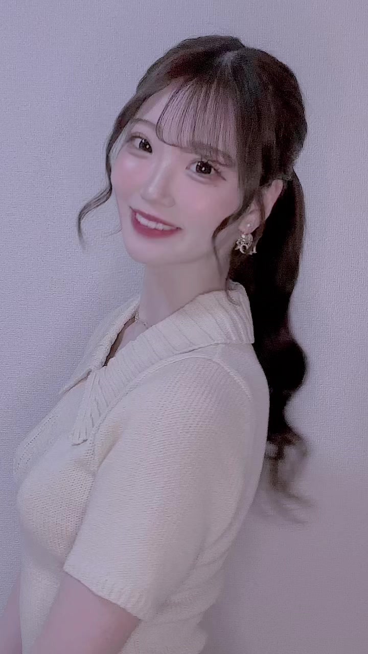 #プレーンメイク ポニーテール見せたいだけ。🥺