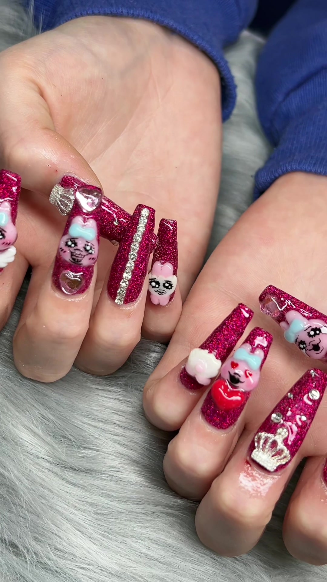 はくのっはかないのっ🐰 #仙台ネイルサロン#おぱんちゅうさぎ#ギャルネイル