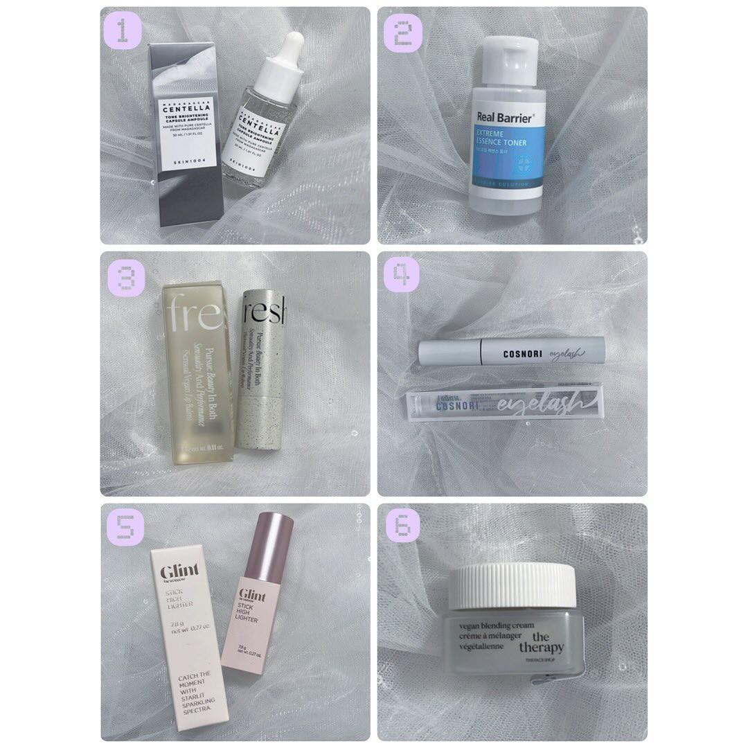 来ましたメガポの時期🫶🏻
今回のメガキットはこんな感じでした💖

①SKIN1004
トーンブライトニングカプセルアンプル
たった2週間でくすみ､しみ改善！
②Real Barrier
エクストリームエッセンストナー
トナーとエッセンスを1つに合わせたオールインワントナー
③freshian
センシュアルヴィーガンリップバーム
あなただけのセンシュアリティを引き出すリップバーム
④COSNORI
ロングアクティブアイラッシュセラム
栄養たっぷりのセラムで徹底的にアプローチ
⑤Glint
スティックハイライ