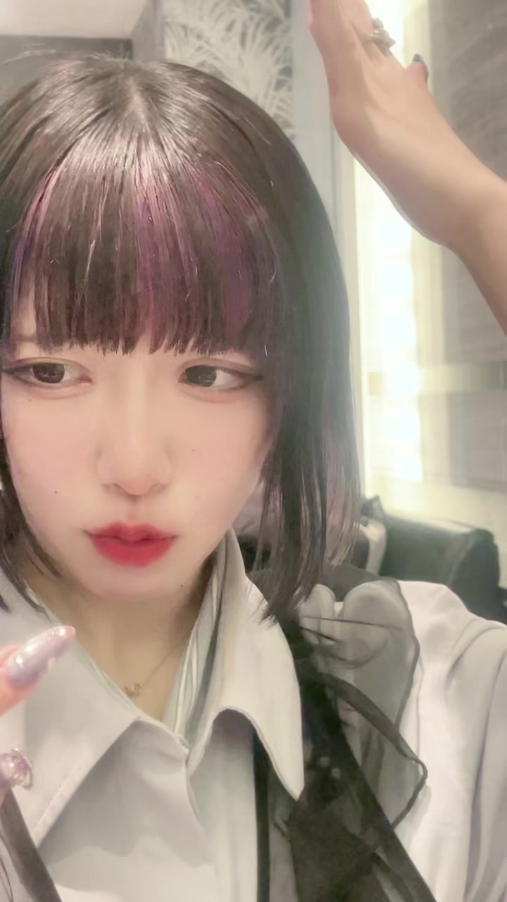 紫になたよ！ てか鏡ってどこ観ればいいかわからんね... #コンカフェ #コンカフェ嬢 #ftpシ #おすすめ