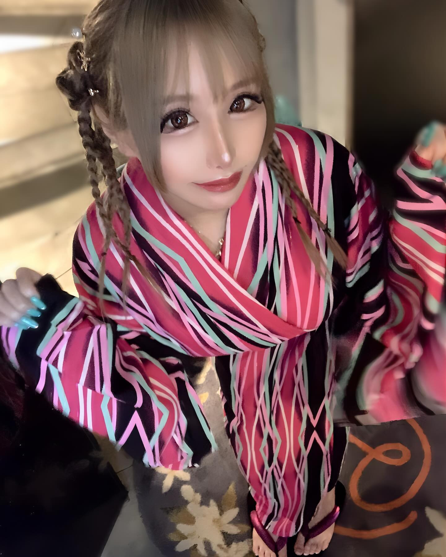 浴衣イベント1日目🩷🖤🤍
.
.
.
.
.
#キャバ嬢 #カチモリヘア #浴衣 #夏 #加工