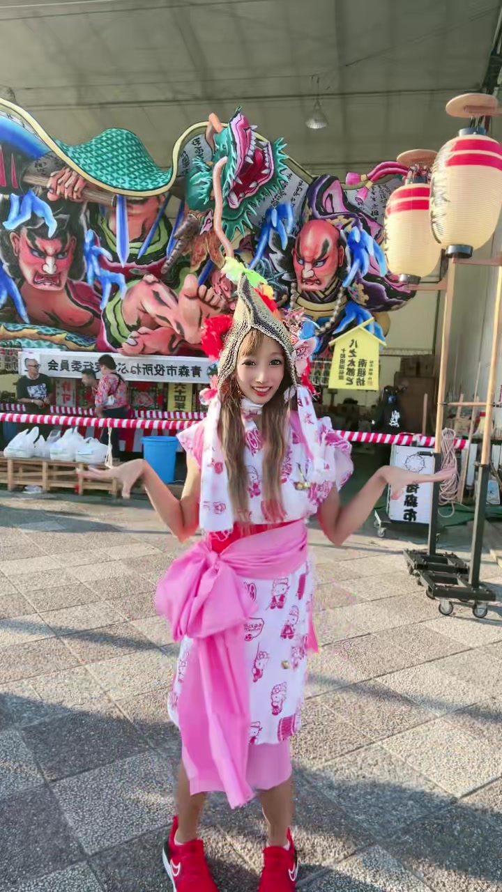 #青森 #ねぶた #カンカンダンス 青森ねぶた祭開幕！跳人衣装❤️‍🔥