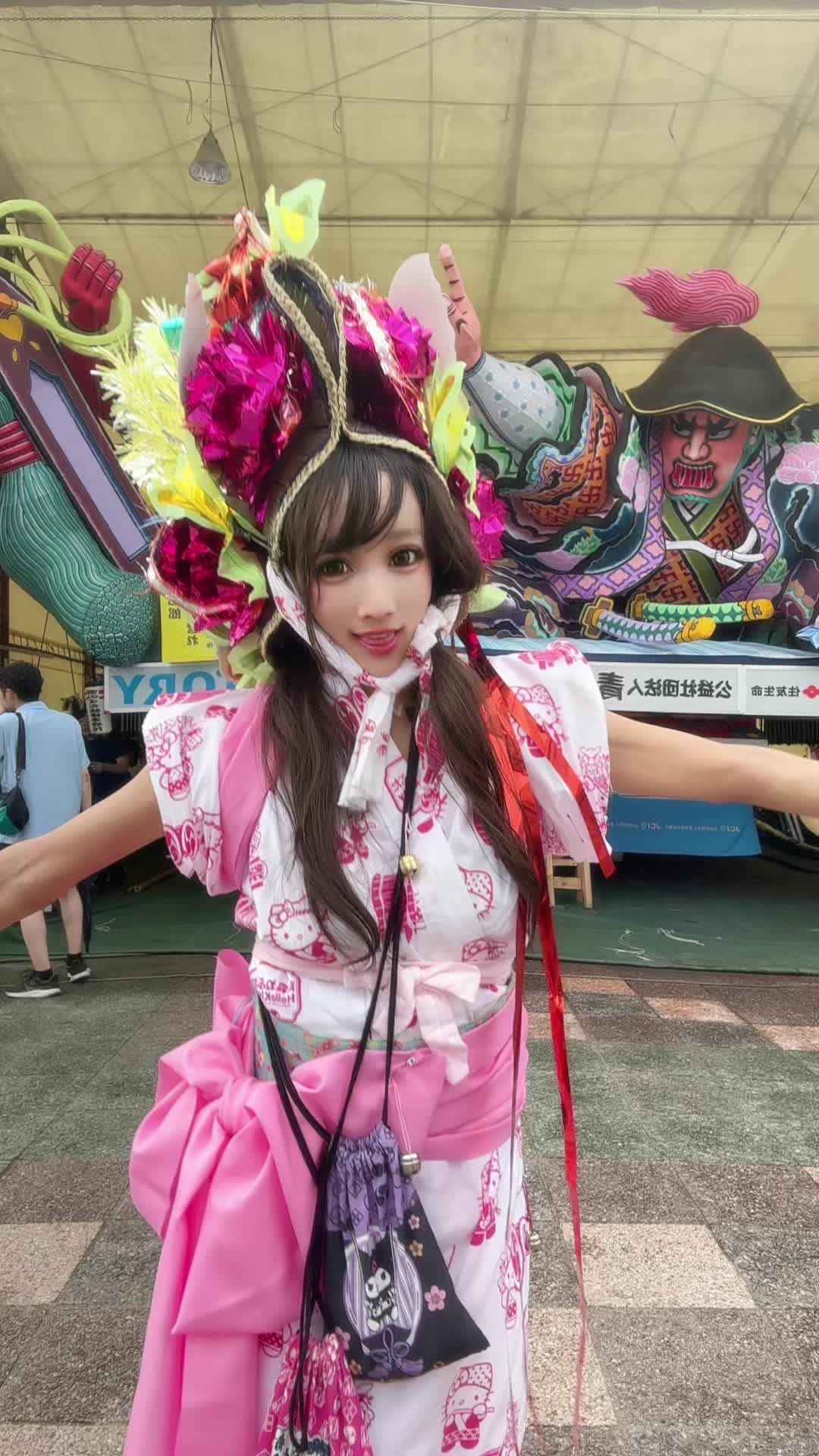 青森ねぶた祭り❤️‍🔥夜運行最終日いくぞ～❣️#ねぶた祭り #青森 #おじさん構文