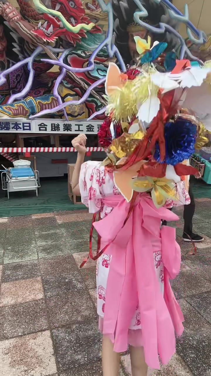 #cutiestreet #青森 #ねぶた New✨️花笠🕊宝物なんだ～💖