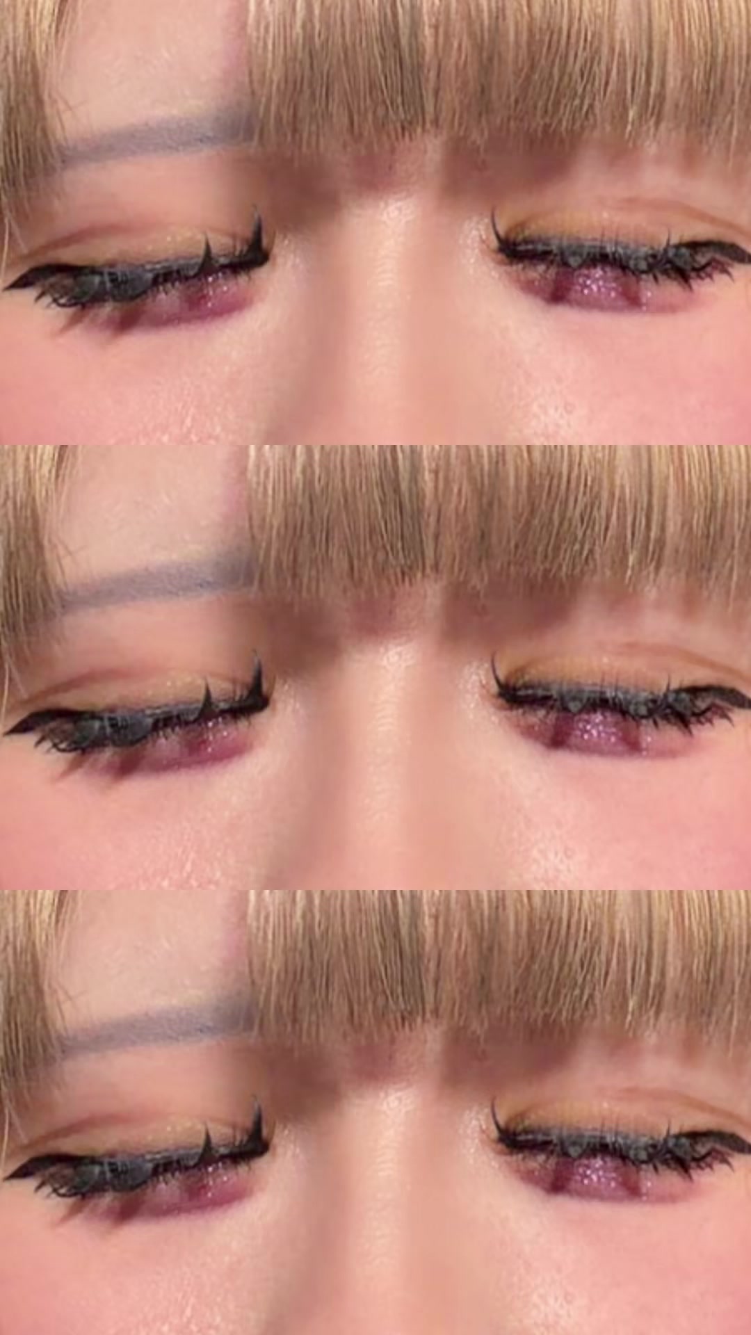 元々とっても一重だよメイクってすごい#一重女子#メイク#二重#地雷#アイプチ