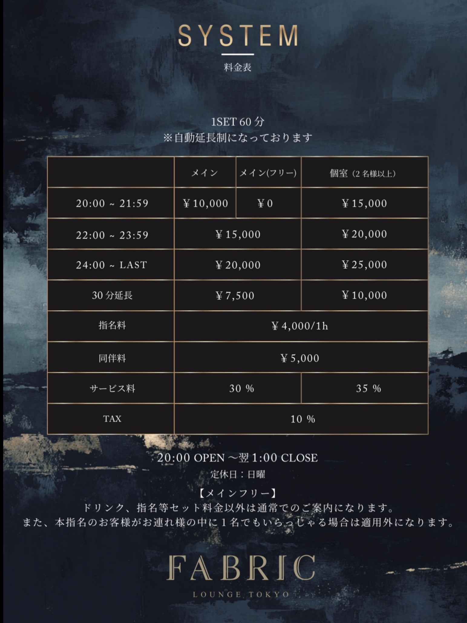 FABRIC LOUNGE TOKYO ホットニュース 241422