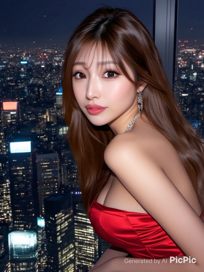 最上階ホテルにて。