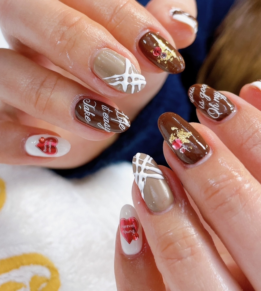 バレンタインネイル🍫