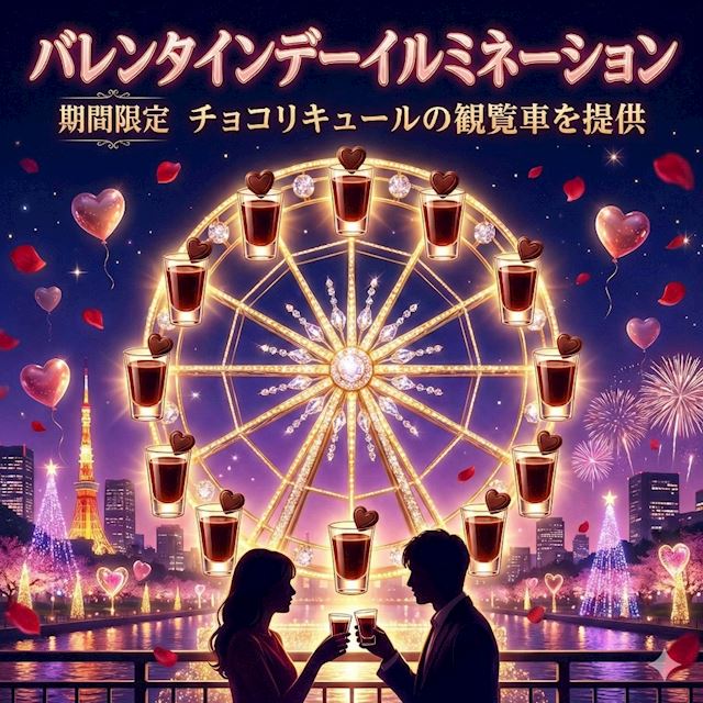 本日のイベント『バレンタインデーイルミネーション』