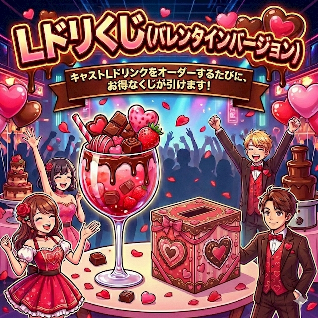『バレンタインver Lドリンククジ』