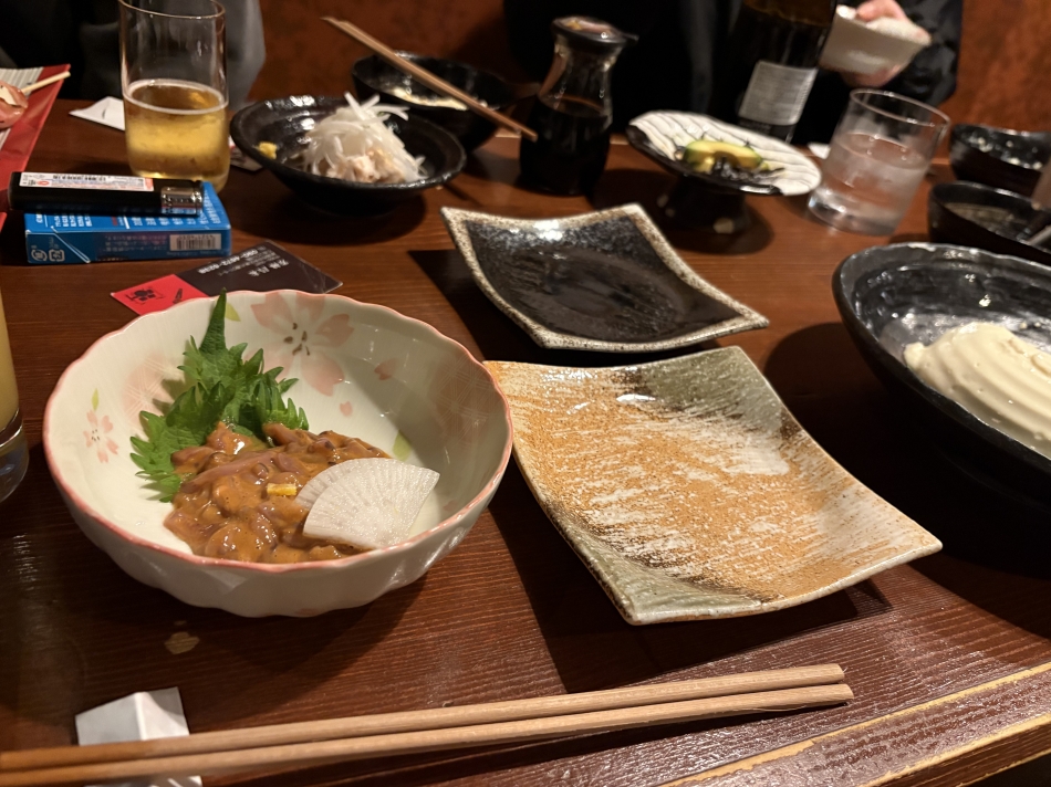 塩辛うめ～～～(    ᷄ᾥ ᷅  )