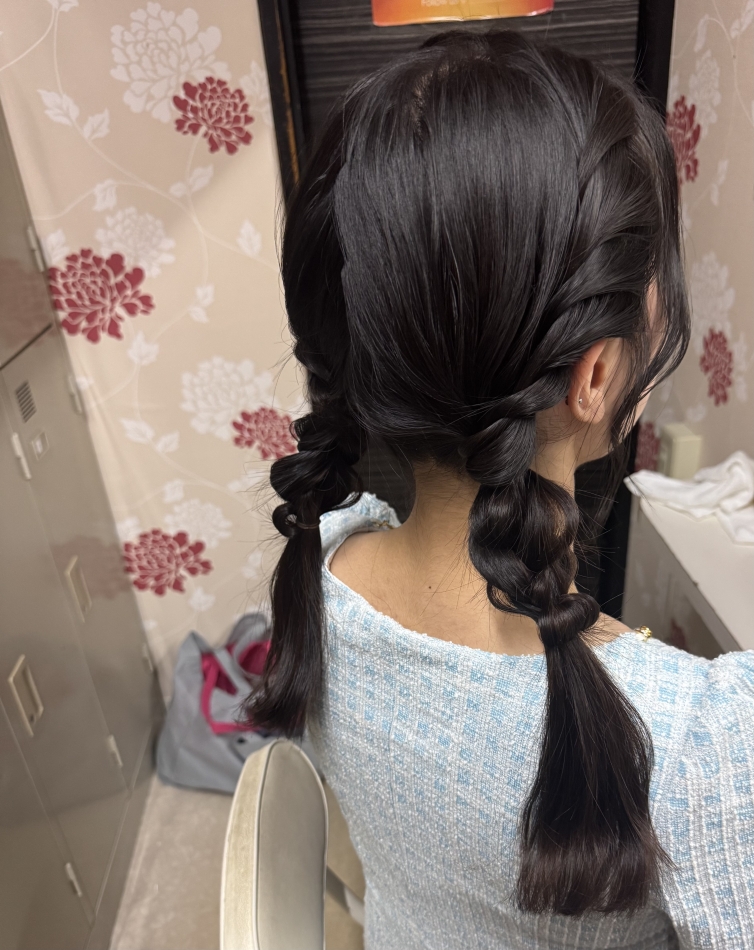 久々にツインテールにしました（╹◡╹）♡